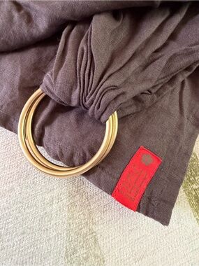 Sakura Bloom Linen Ring Sling - Storm